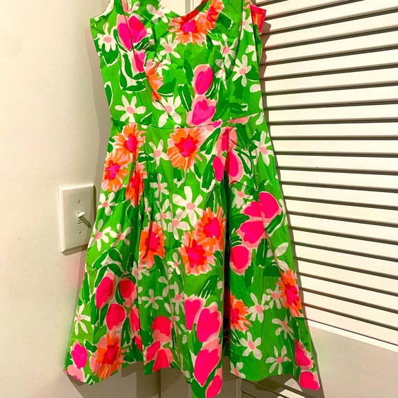 Lilly Pulitzer dress pink/green floral - Picture 2 of 2